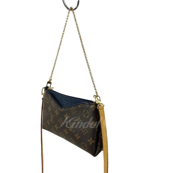 Louis Vuitton Pallas Clutch Monogram Canvas Shoulder Bag Brown - Picture 4 of 7